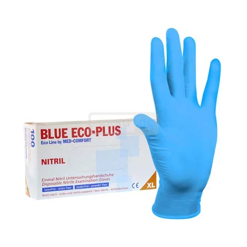 Blue Eco-Plus ნიტრილის სამედიცინო ერთჯერადი ხელთათმანი XL 100ც